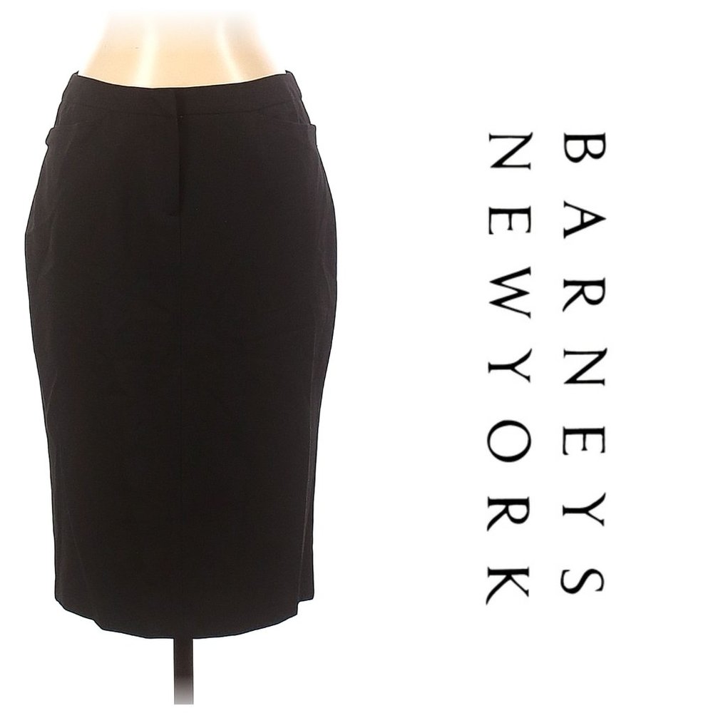 Barney's New York Fly Front Classic Suiting Pencil Skirt- Sz. 2
